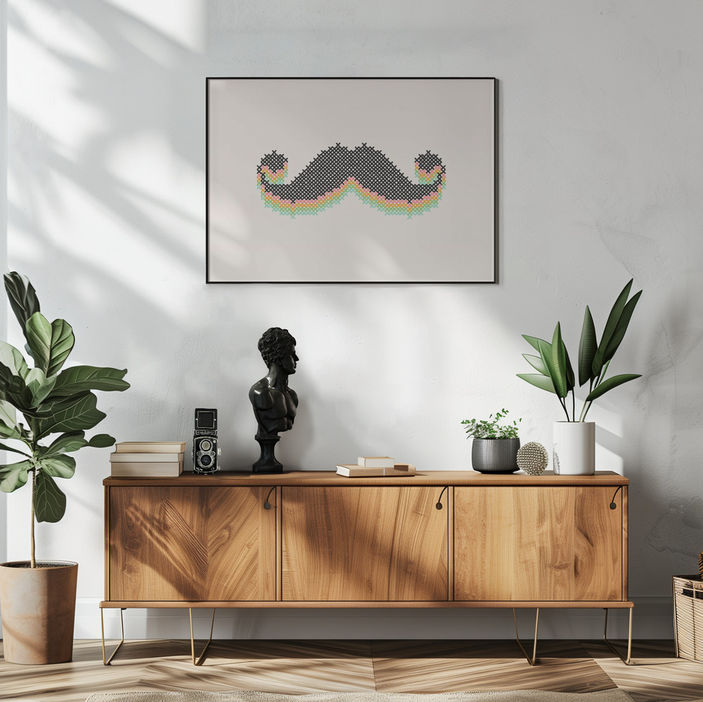 Poster Mustitch Print - Affisch i vardagsrummet