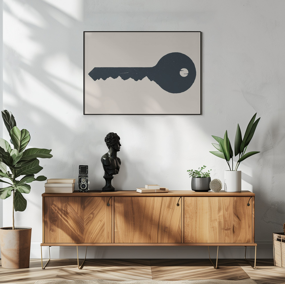 Poster - Key To The Mountain in living room