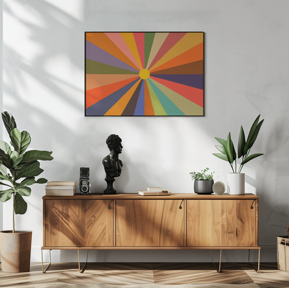 Poster Sun Print - Affisch i vardagsrummet