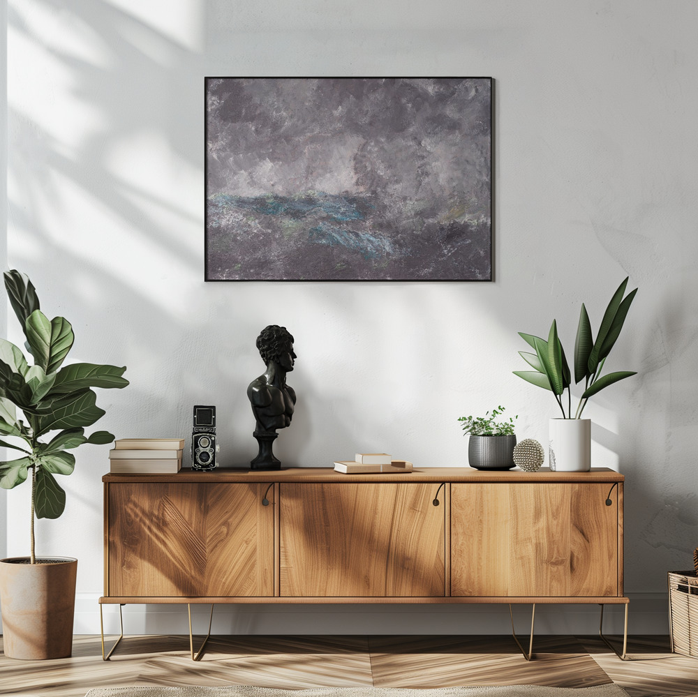 Poster - Storm In the Archipelago, Dalarö in living room