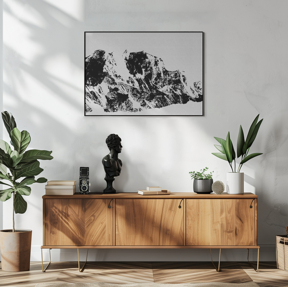 Poster - Mountains II in living room