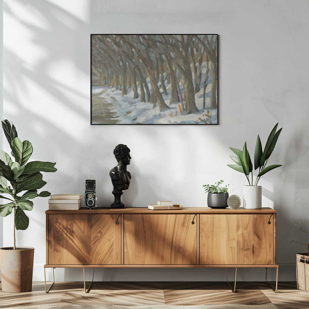 Póster - Winter Trees en el salón